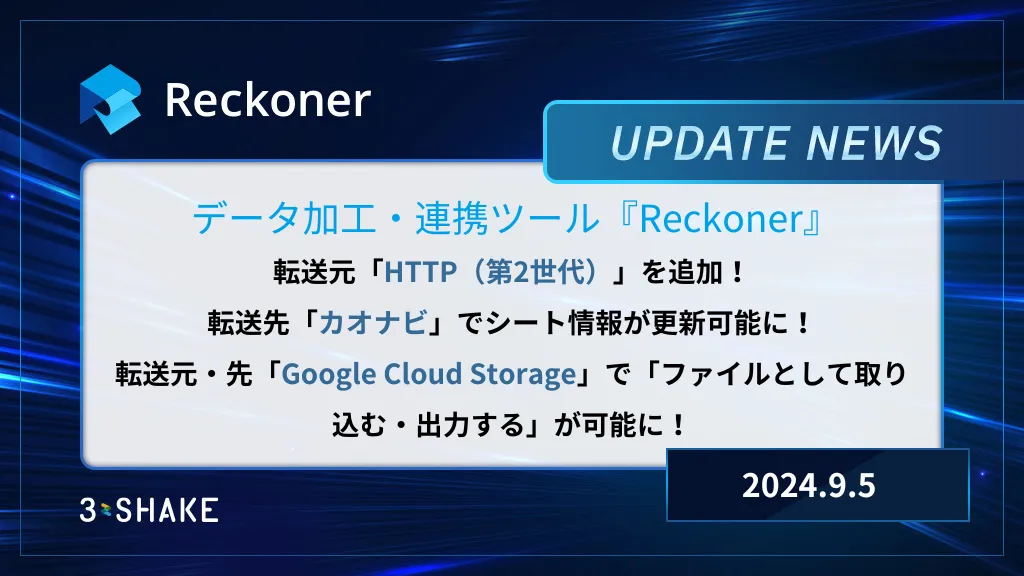 転送元「HTTP（第2世代）」を追加。転送先「カオナビ」、転送元・先「Google Cloud Storage」の機能拡張を行いました。サムネイル